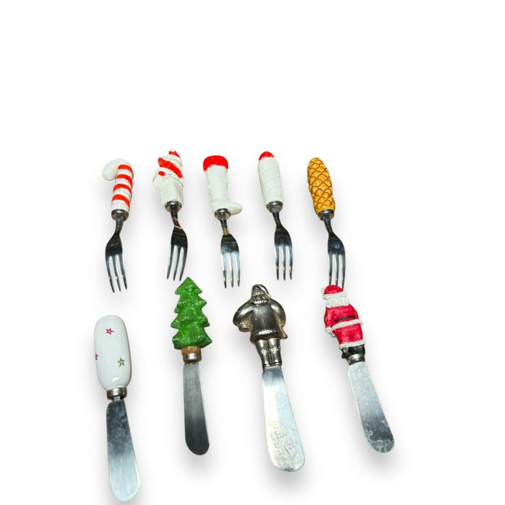 Home for Holidays Christmas Piece Canape Set And Christmas Spreaders Set Of 9 - Picture 3 of 3